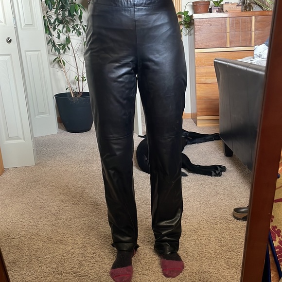 Ann Taylor Black Leather Pants - Picture 5 of 6